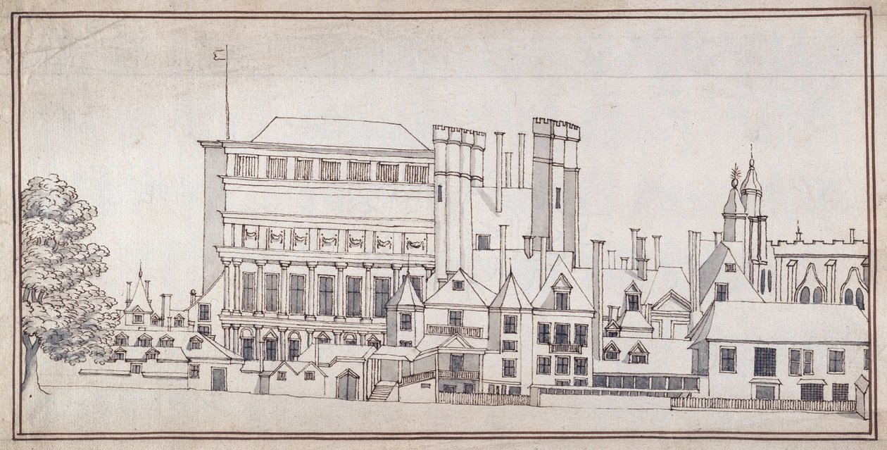 Whitehall avec la porte Holbein et la Maison des Banquets d