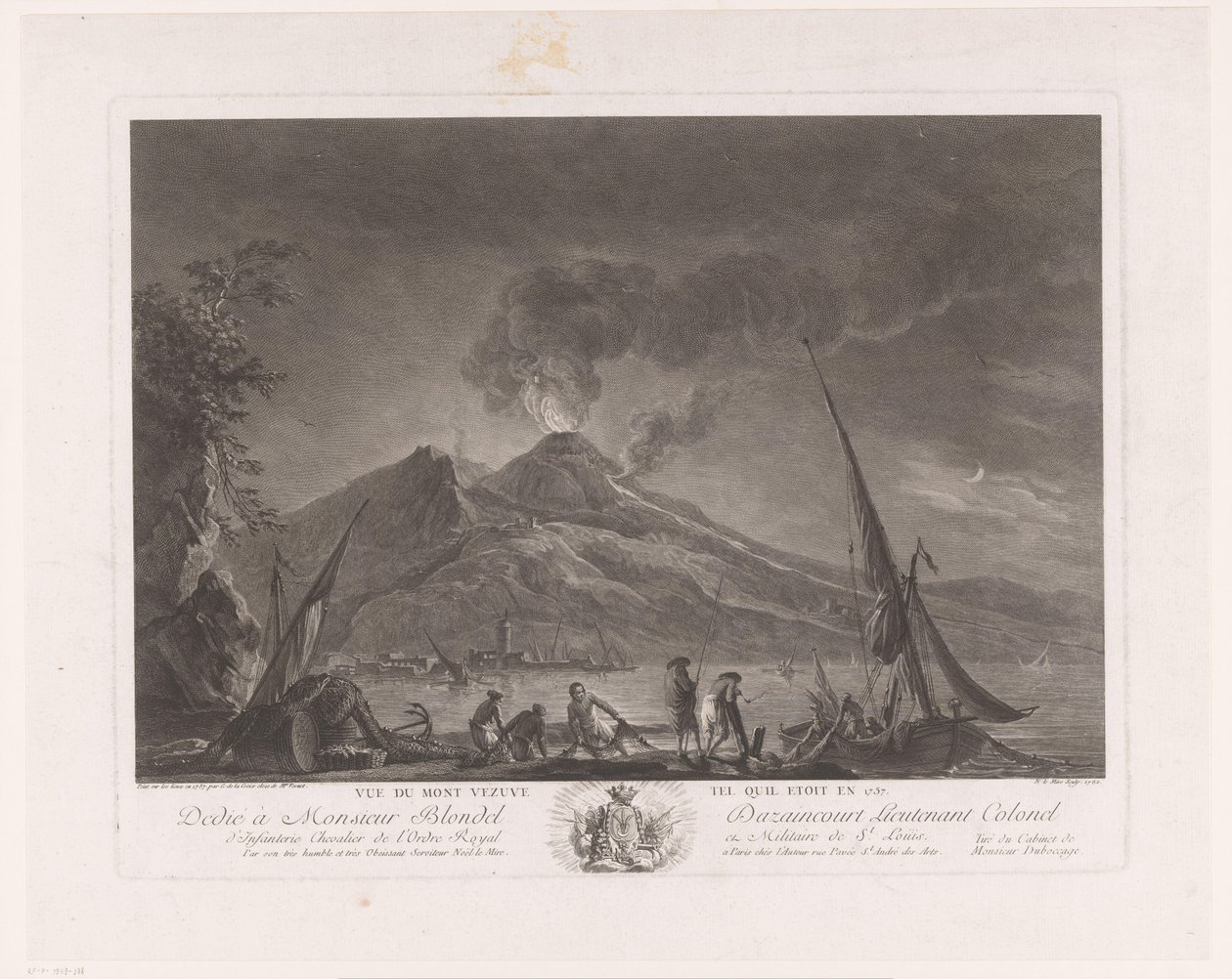 Paysage avec pêcheurs et Vésuve actif (Vue du mont Vezuve tel qu