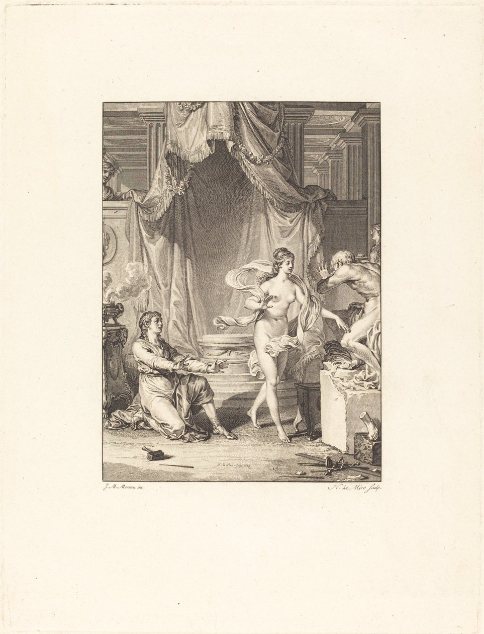 Pygmalion - Noël Le Mire after Jean Michel Moreau