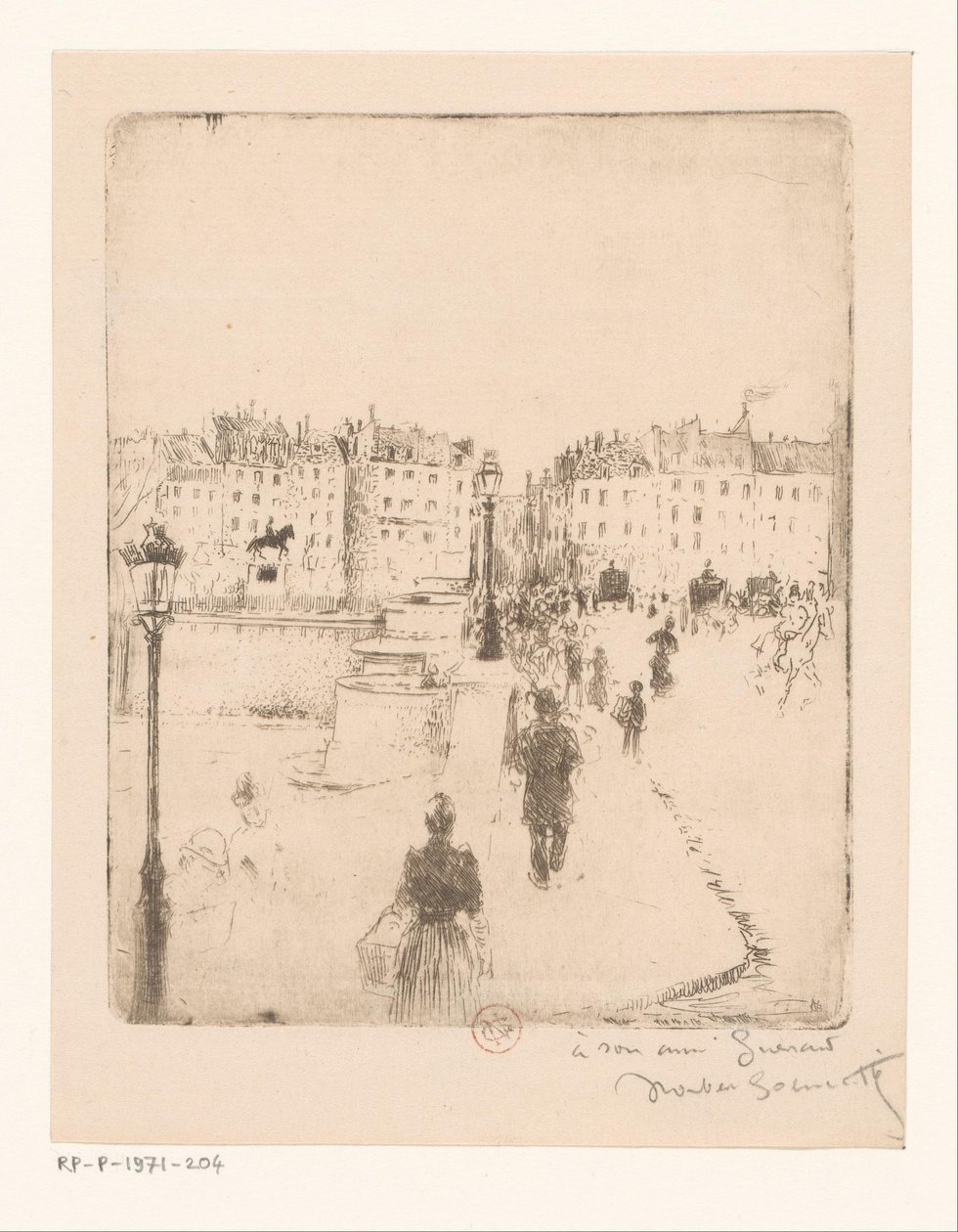 Vue du Pont Neuf à Paris - Norbert Goeneutte