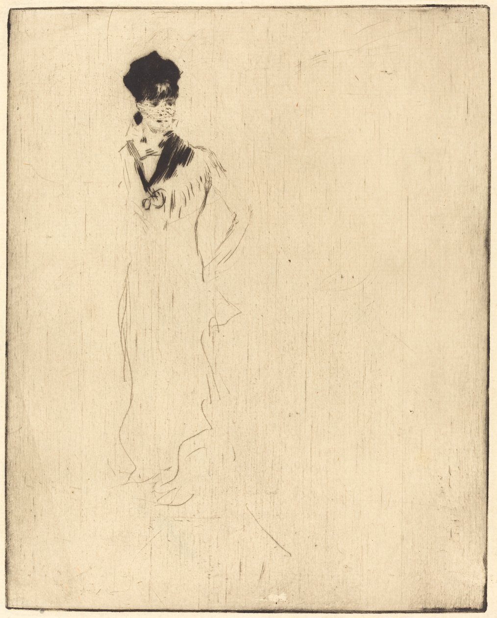 Esquisse de jeune femme à la violette - Norbert Goeneutte