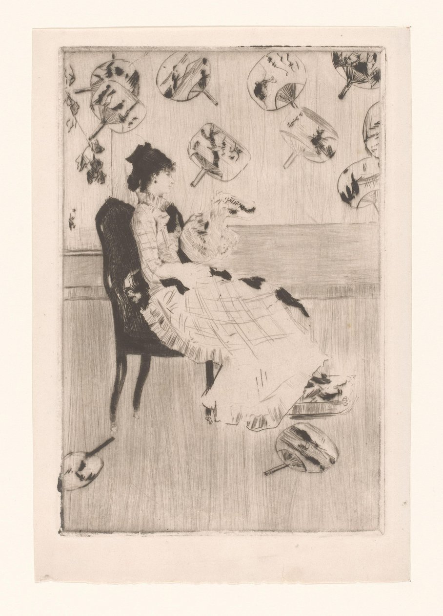 Femme assise, entourée d