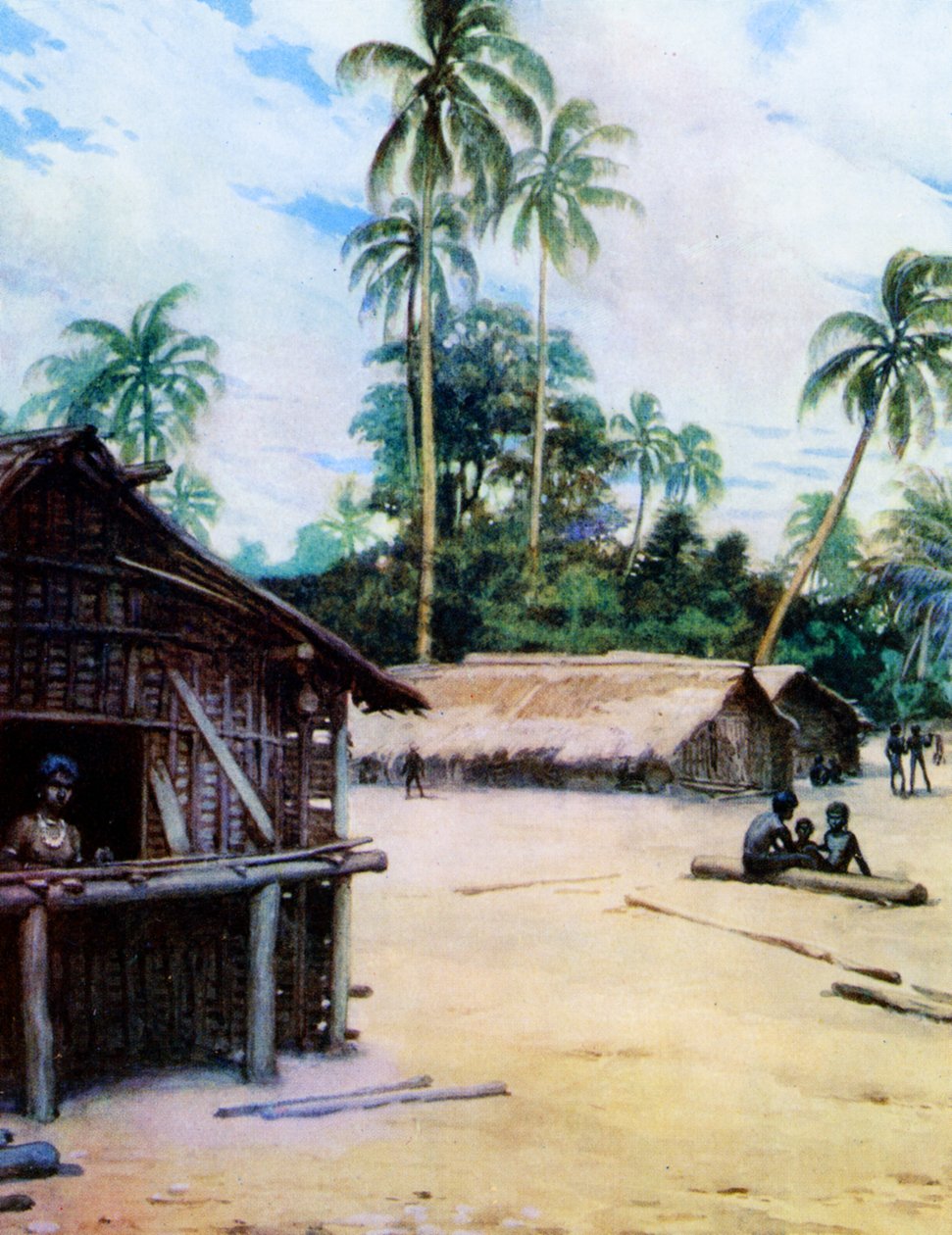 Un village dans les îles Salomon, 1908 - Norman Hardy