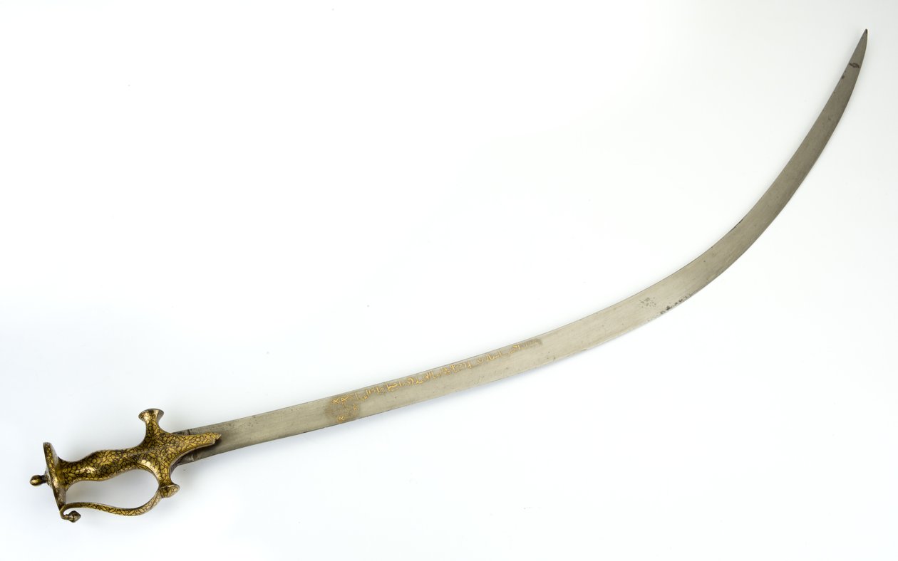 Sabre Talwar avec poignée indo-musulmane de type Panjabi, lame possiblement du XVIIIe siècle, poignée du XIXe siècle - North Indian School