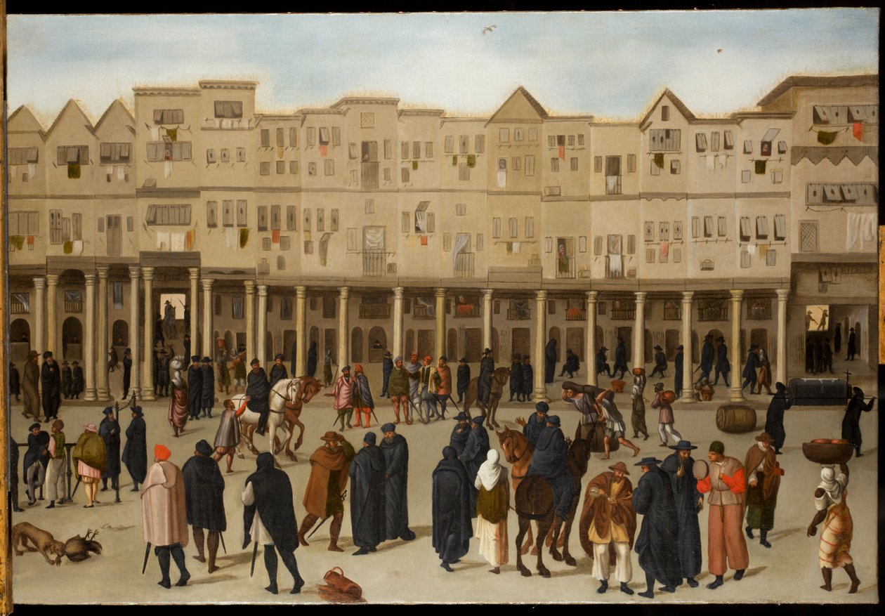 Scène de ville à Lisbonne - Northern European School