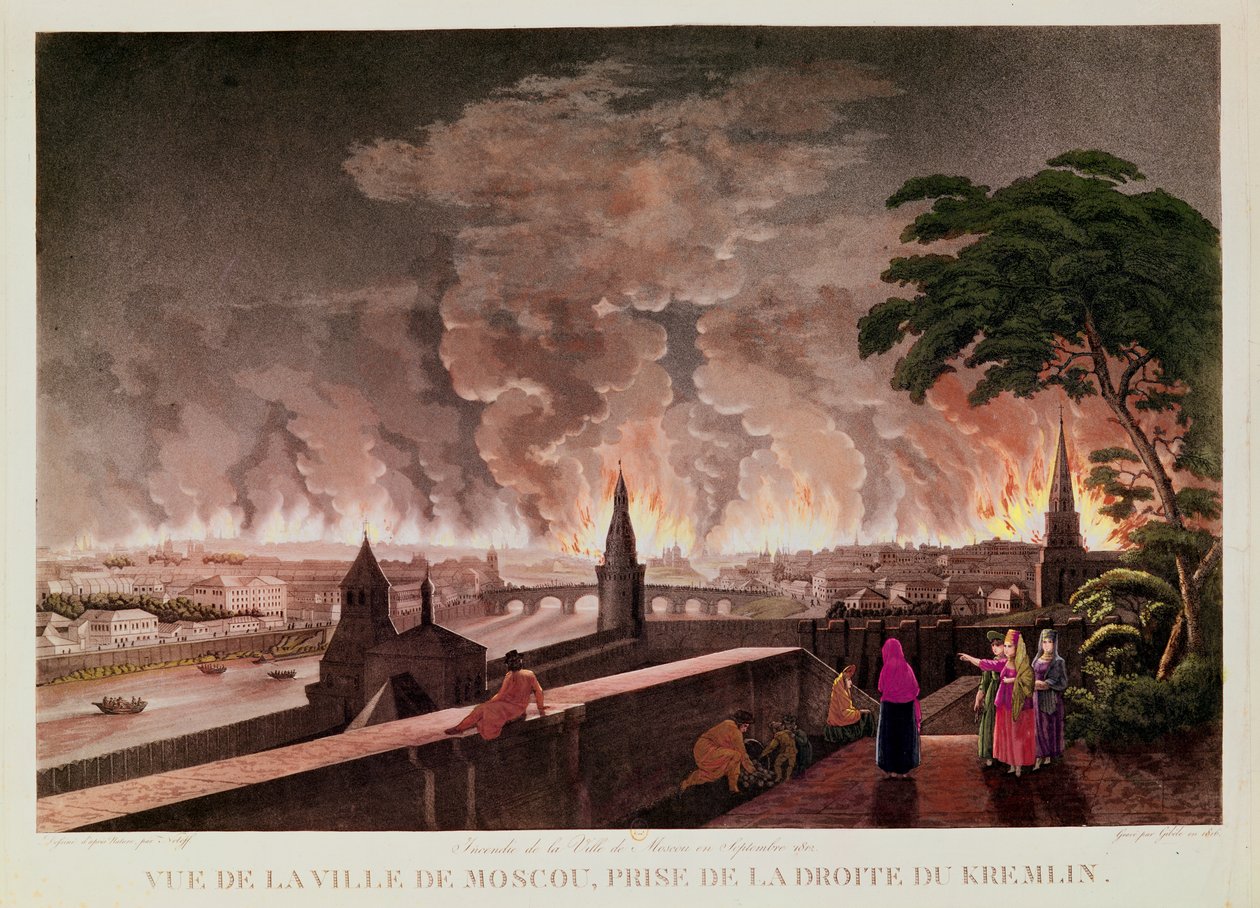 Incendie de Moscou, septembre 1812. gravé par Gibele, 1816 - Notoff