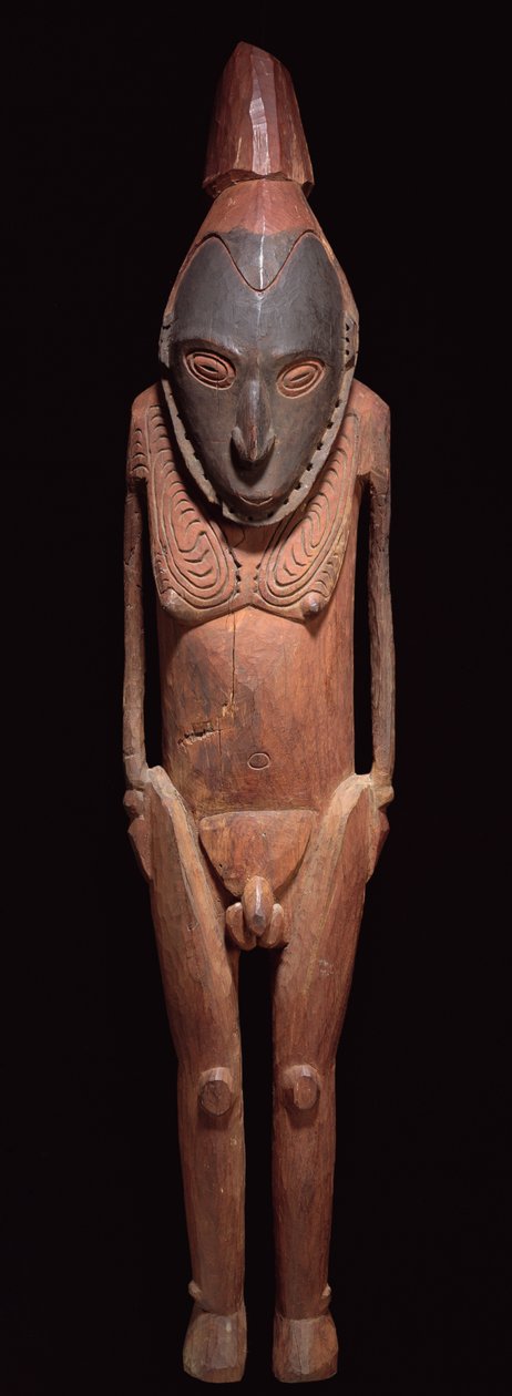 Figurine et masque sculptés, de Papouasie-Nouvelle-Guinée, Océanie - Oceanic