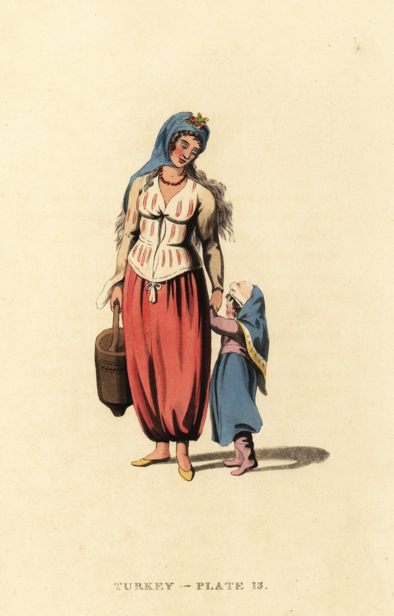 Femme grecque avec sa fille, île de Marmara - Octavian (after) Dalvimart