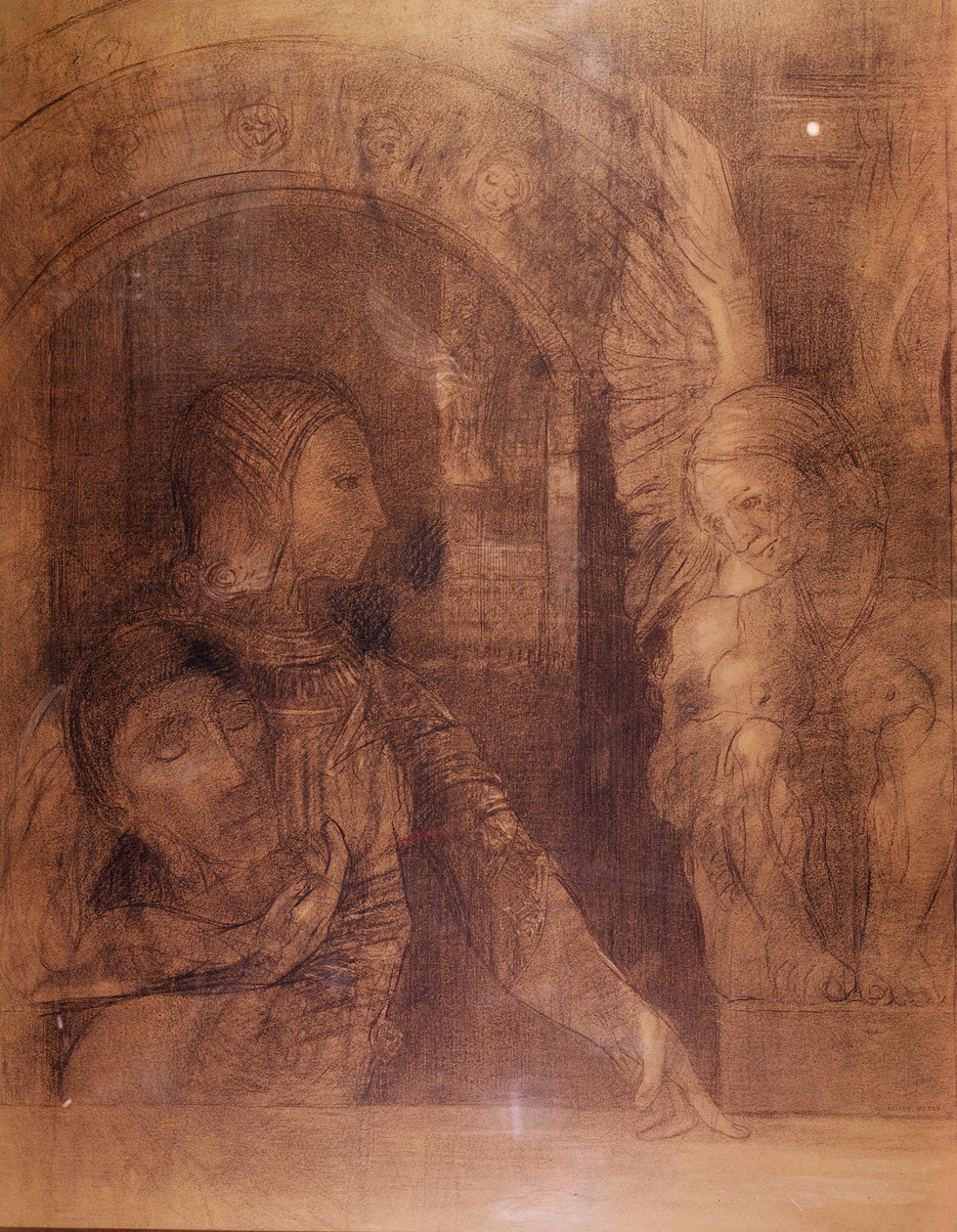 Le Chevalier Mystique ou Le Sphinx, vers 1890 - Odilon Redon