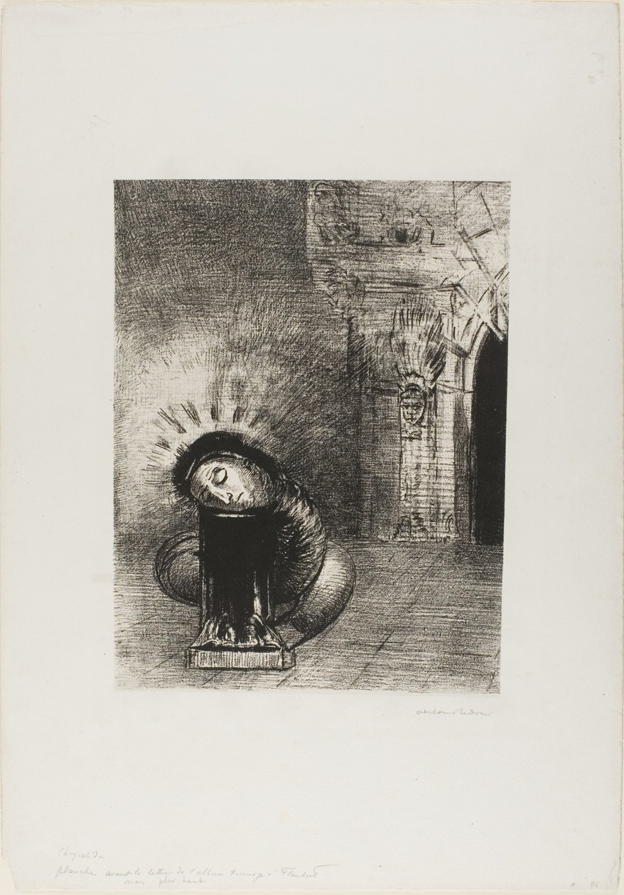 Une longue chrysalide, la couleur du sang, planche 2 de 6 - Odilon Redon