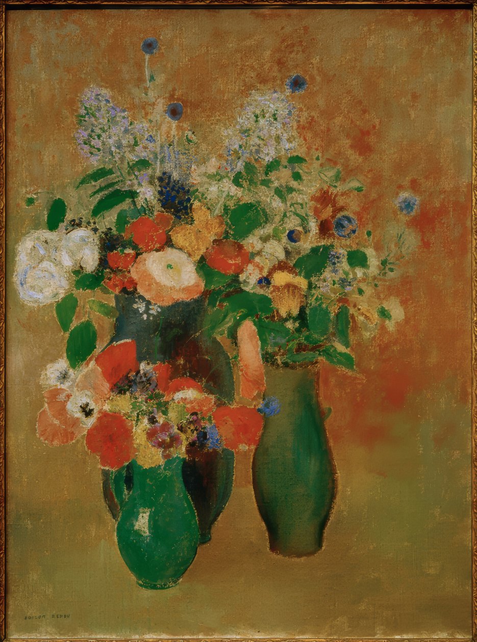 Bouquet de fleurs / Nature morte de fleurs - Odilon Redon