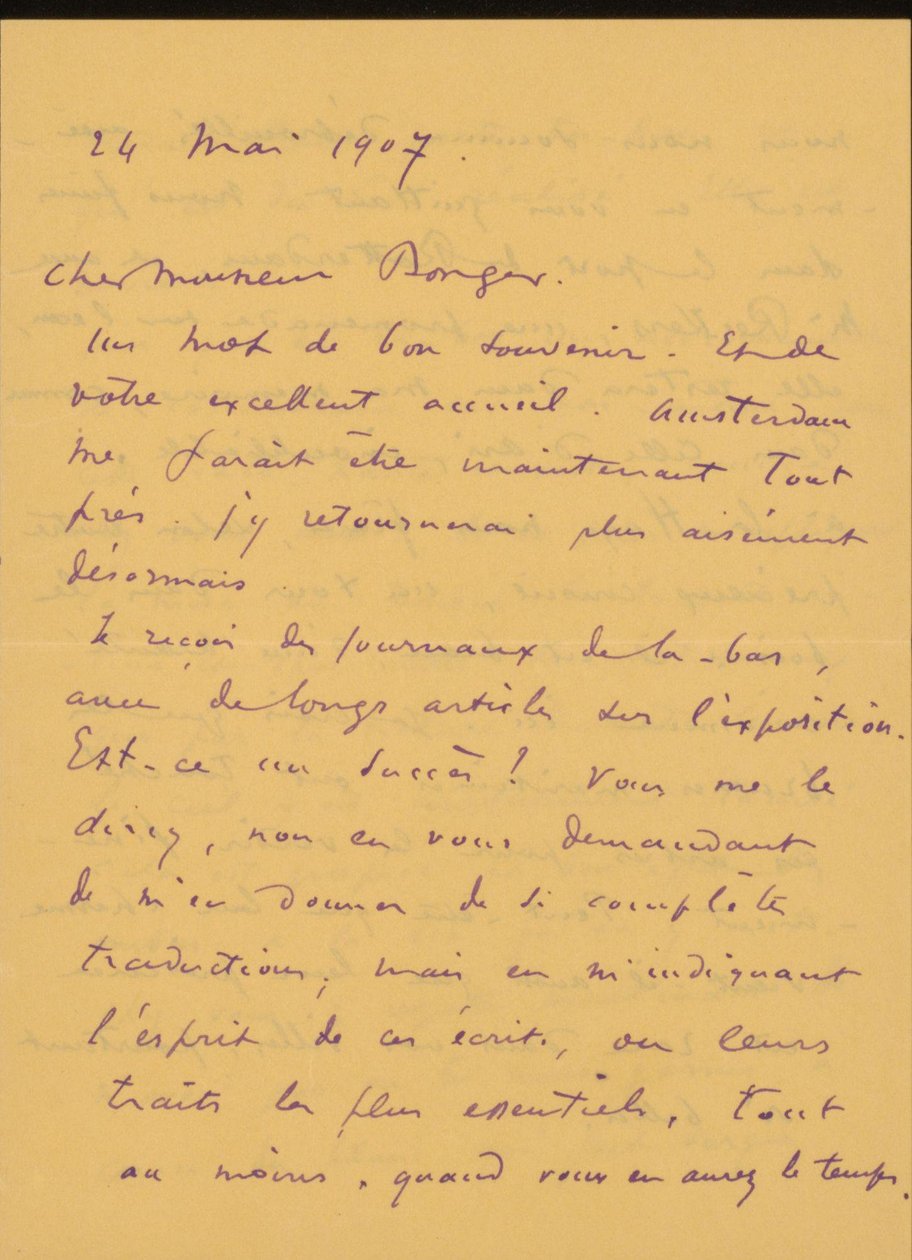 Brief an Andries Bonger - Odilon Redon
