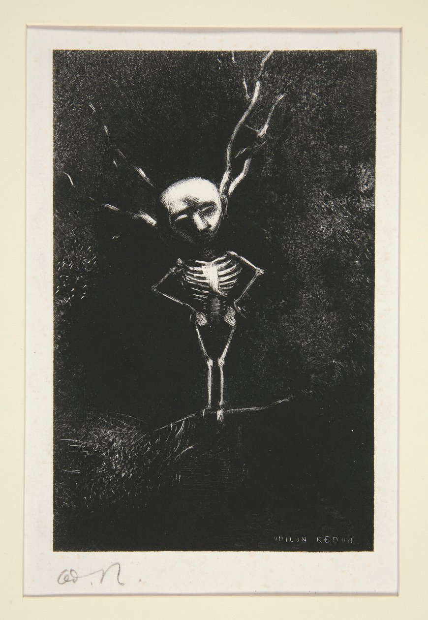Dans le dédale des branches la pâle figure apparaissait - Odilon Redon