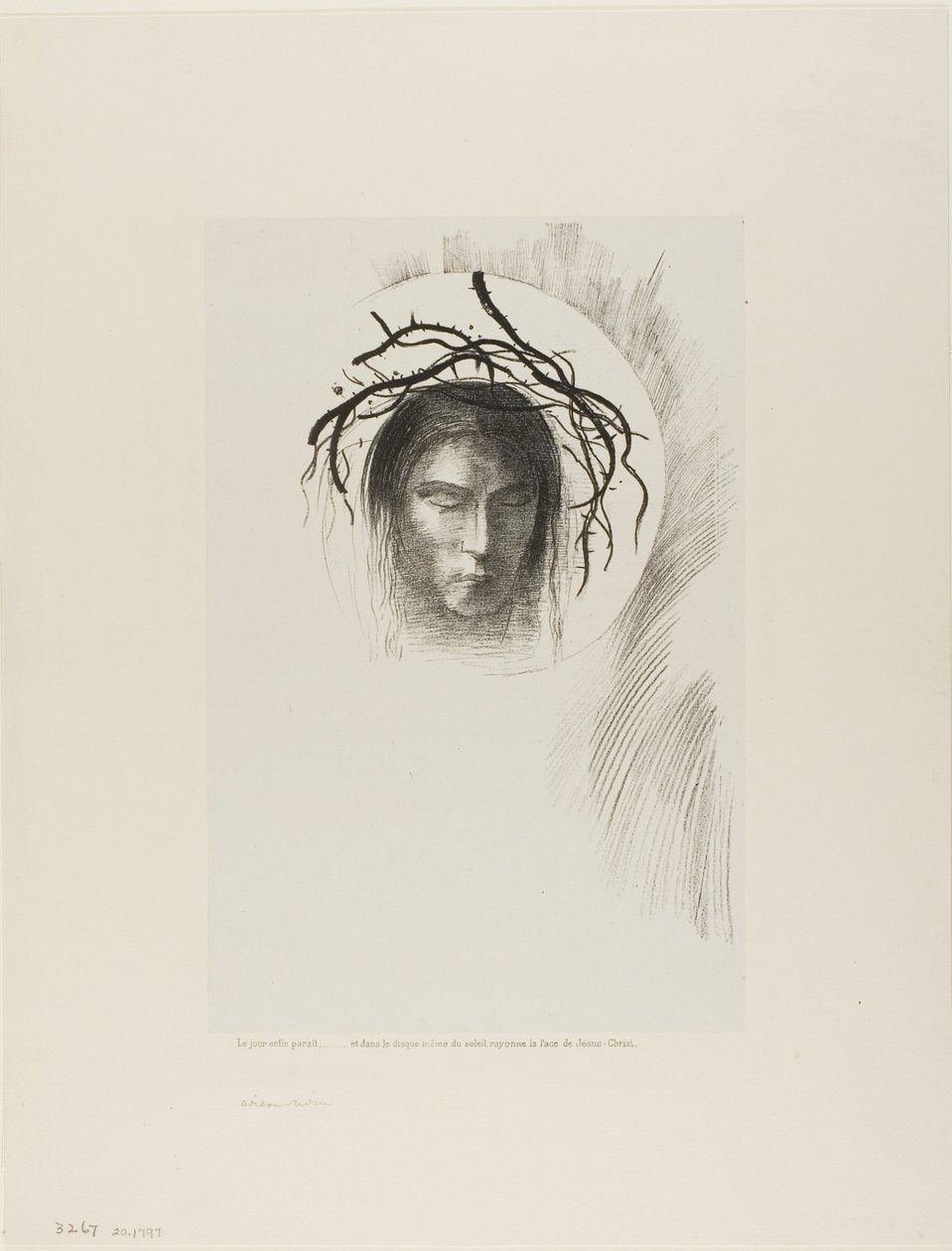 Le jour apparaît enfin,...et dans le disque même du soleil brille le visage de Jésus-Christ, planche 24 de 24 - Odilon Redon