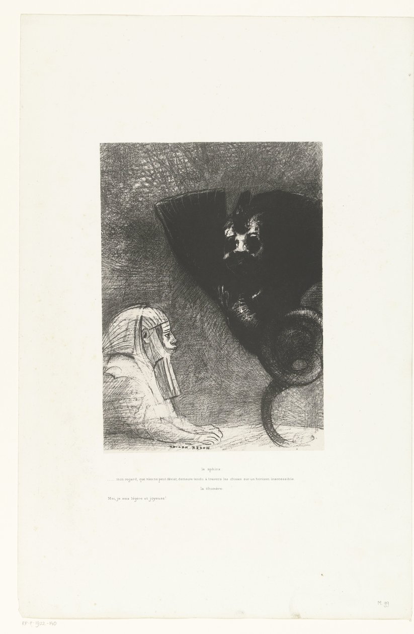 Le sphinx et la chimère (Tentation de Saint-Antoine) - Odilon Redon
