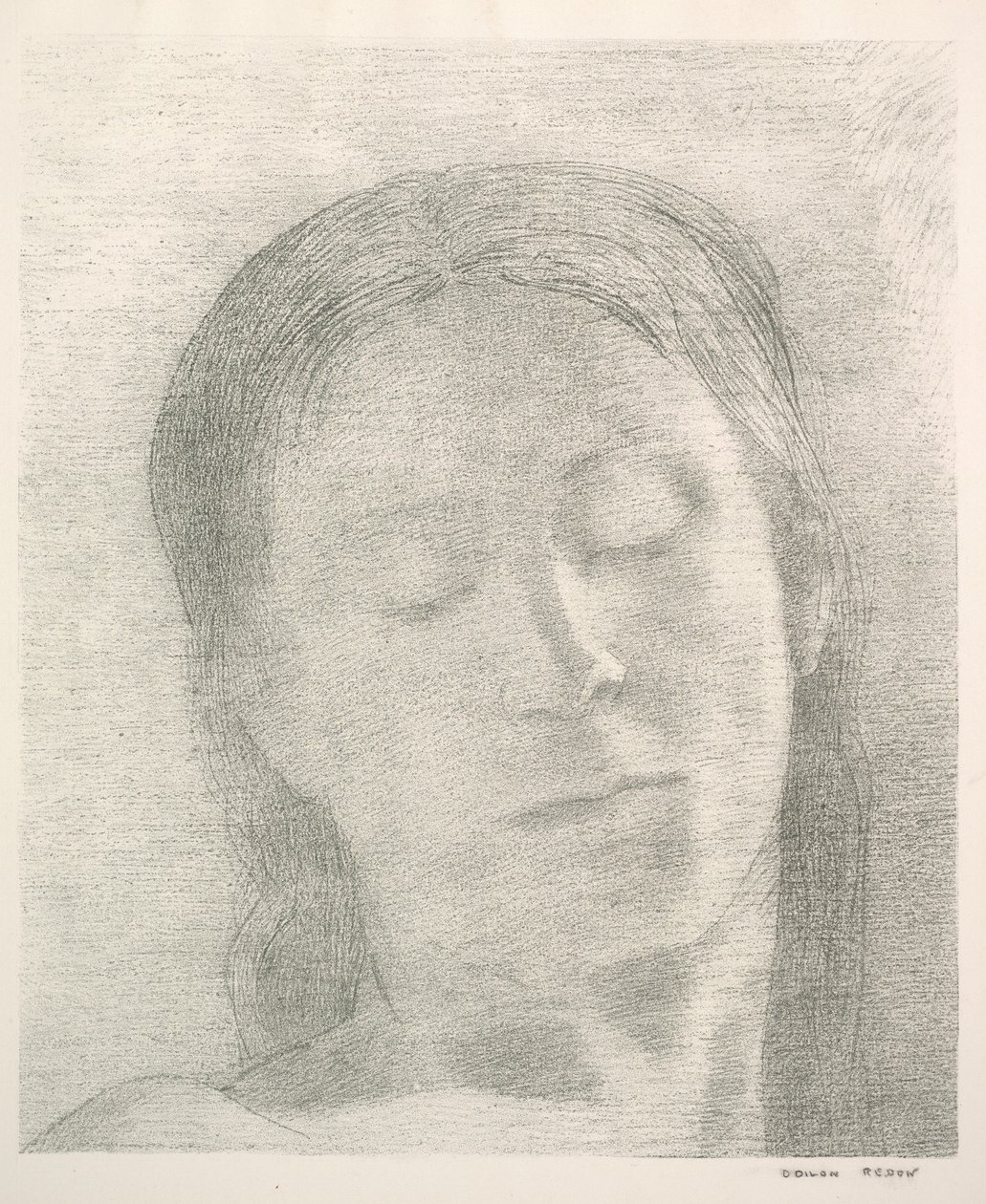 Les yeux fermés - Odilon Redon
