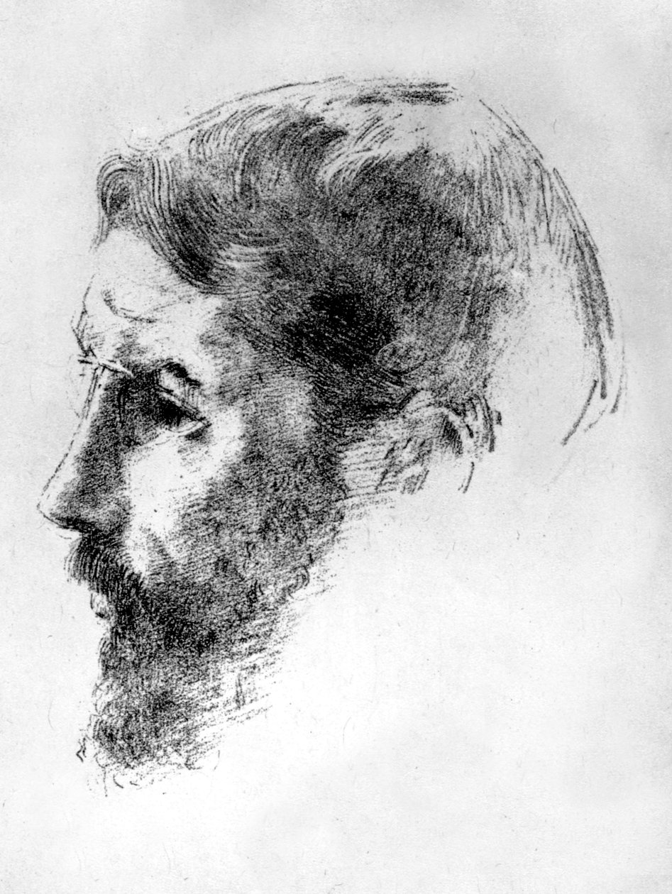 Peintre français Pierre Bonnard (1867-1947) en 1902, lithographie d