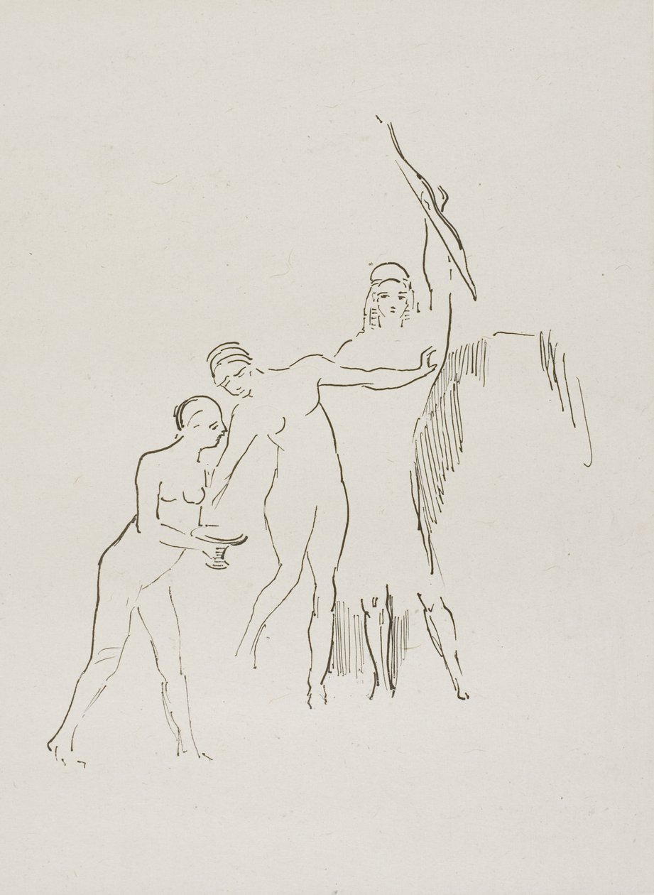 Immédiatement trois déesses apparaissent, planche 11 de 24 - Odilon Redon