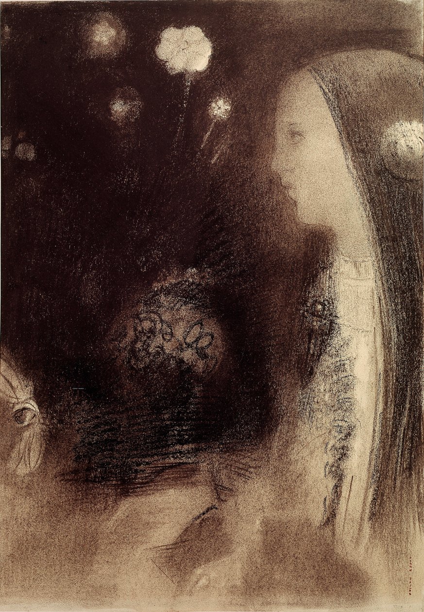 Dans le rêve. Gravure par Odilon Redon (1840-1916) 1879 Paris, collection privée - Odilon Redon