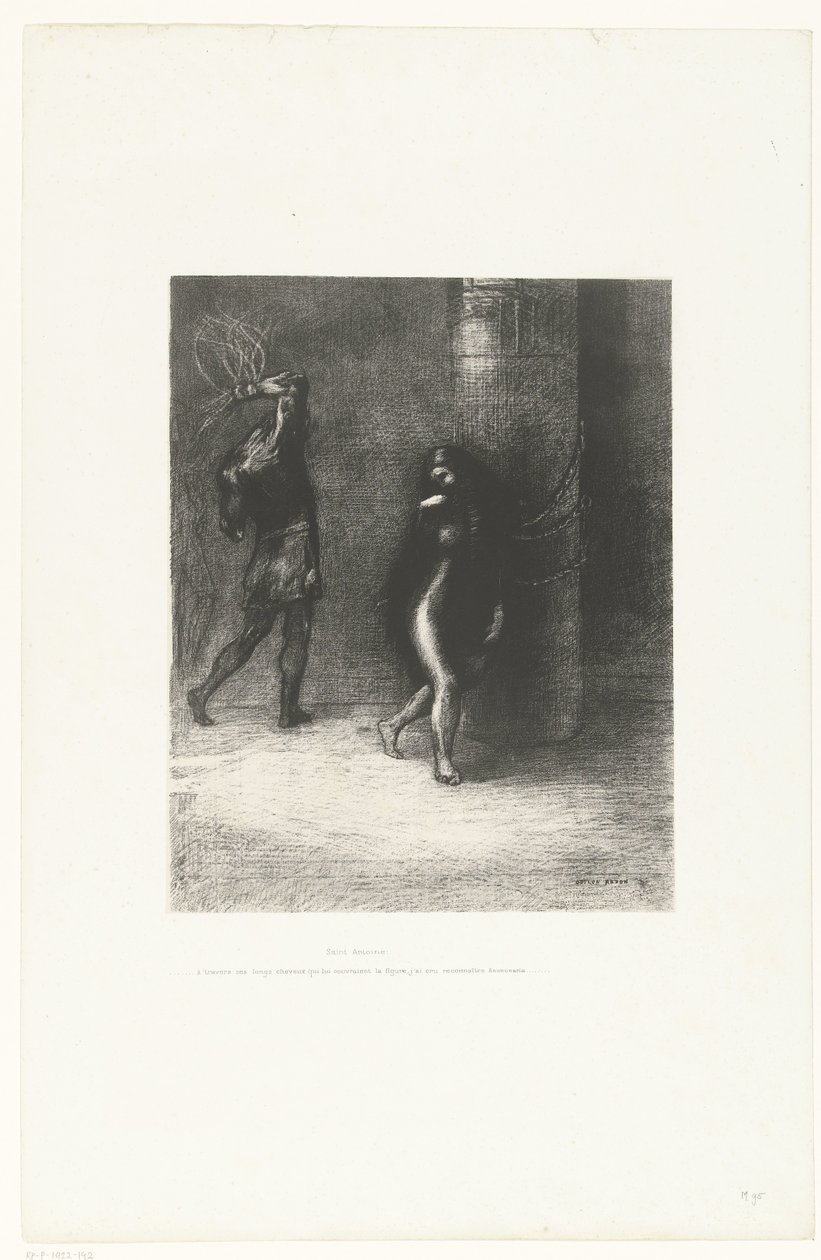 Sous les longs cheveux qui couvraient son visage, je pensais reconnaître Ammonaria - Odilon Redon