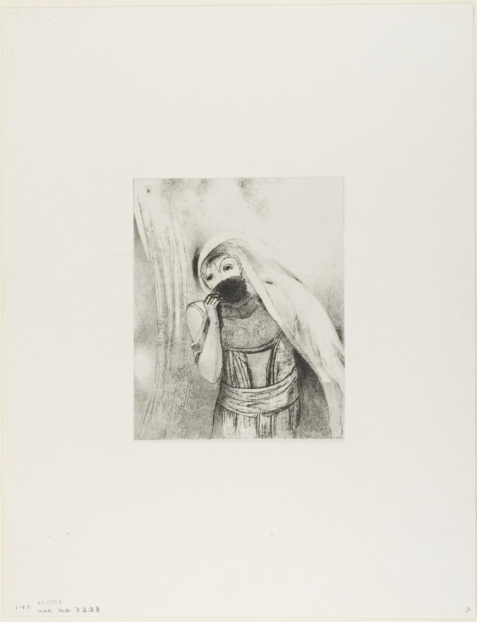 Elle tire de son sein une éponge, parfaitement noire, et la couvre de baisers, planche 8 de 24 - Odilon Redon