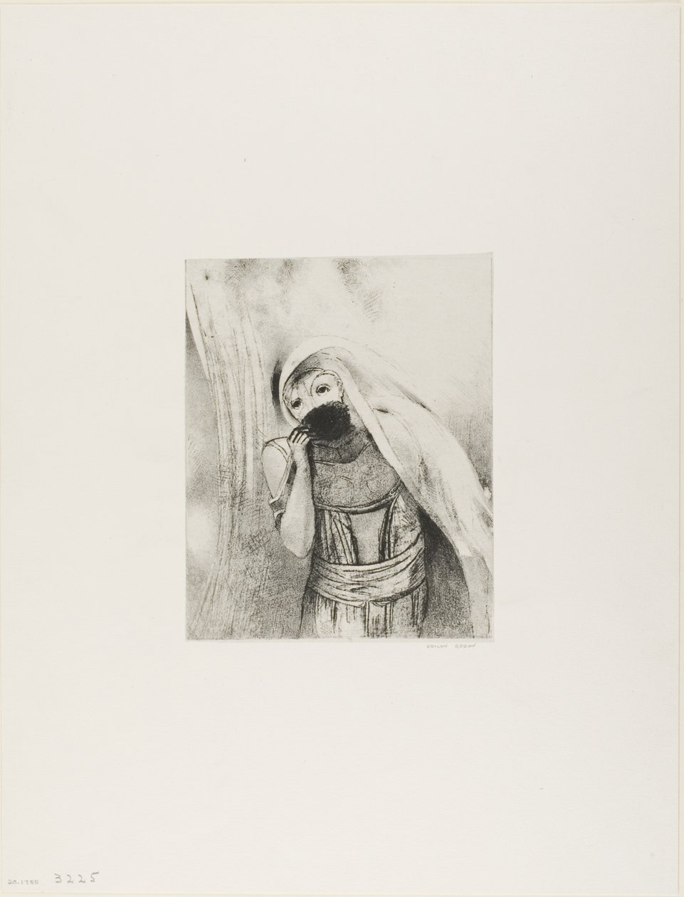 Elle tire de son sein une éponge, parfaitement noire, et la couvre de baisers, planche 8 de 24 - Odilon Redon
