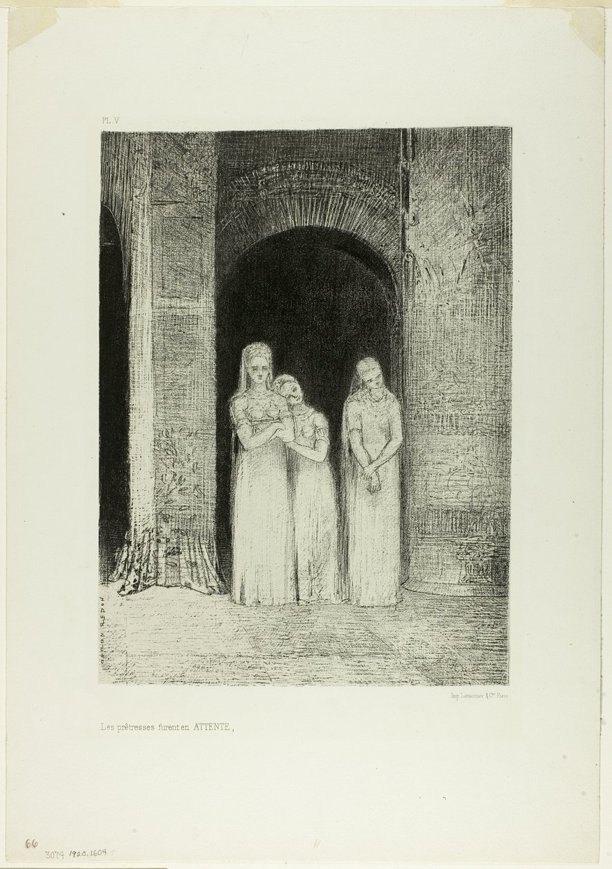Les Prêtresses attendaient, de Nuit - Odilon Redon
