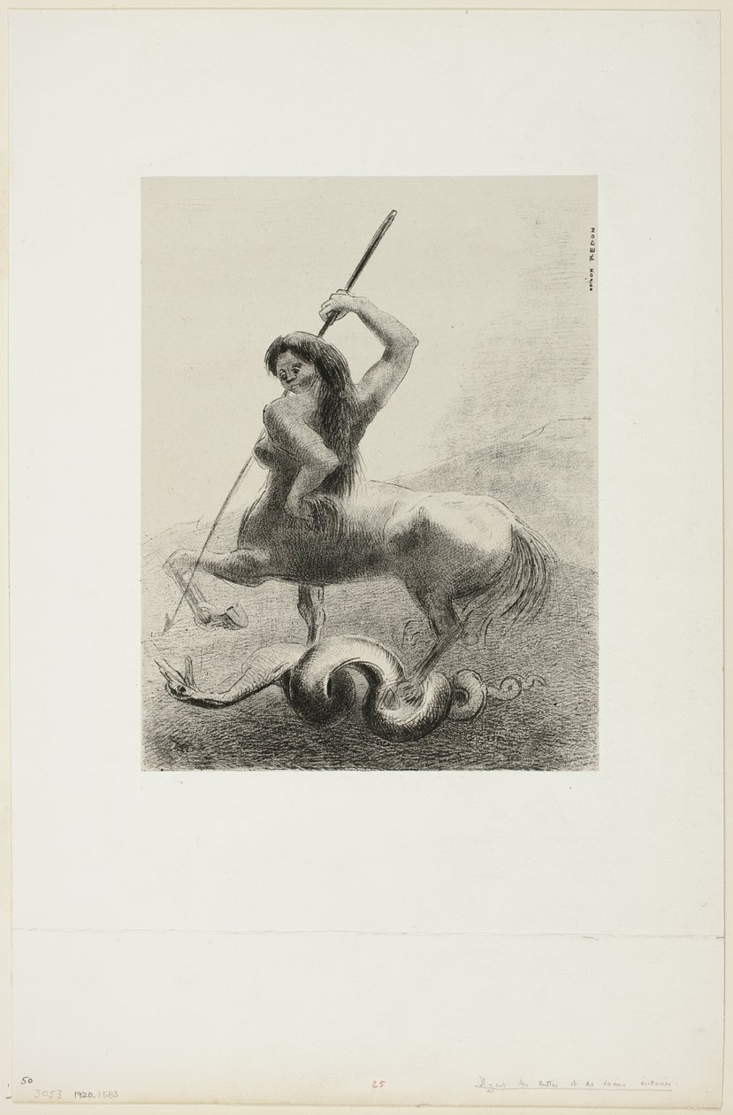 Il y avait des luttes et des victoires vaines, planche 6 de 8 de "Les Origines" - Odilon Redon