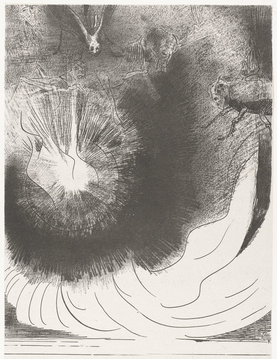 Une grande étoile tomba du ciel, ardente comme une torche - Odilon Redon