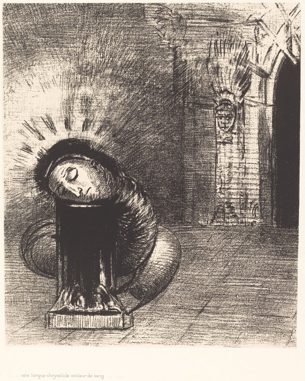 Une longue chrysalide couleur de sang - Odilon Redon