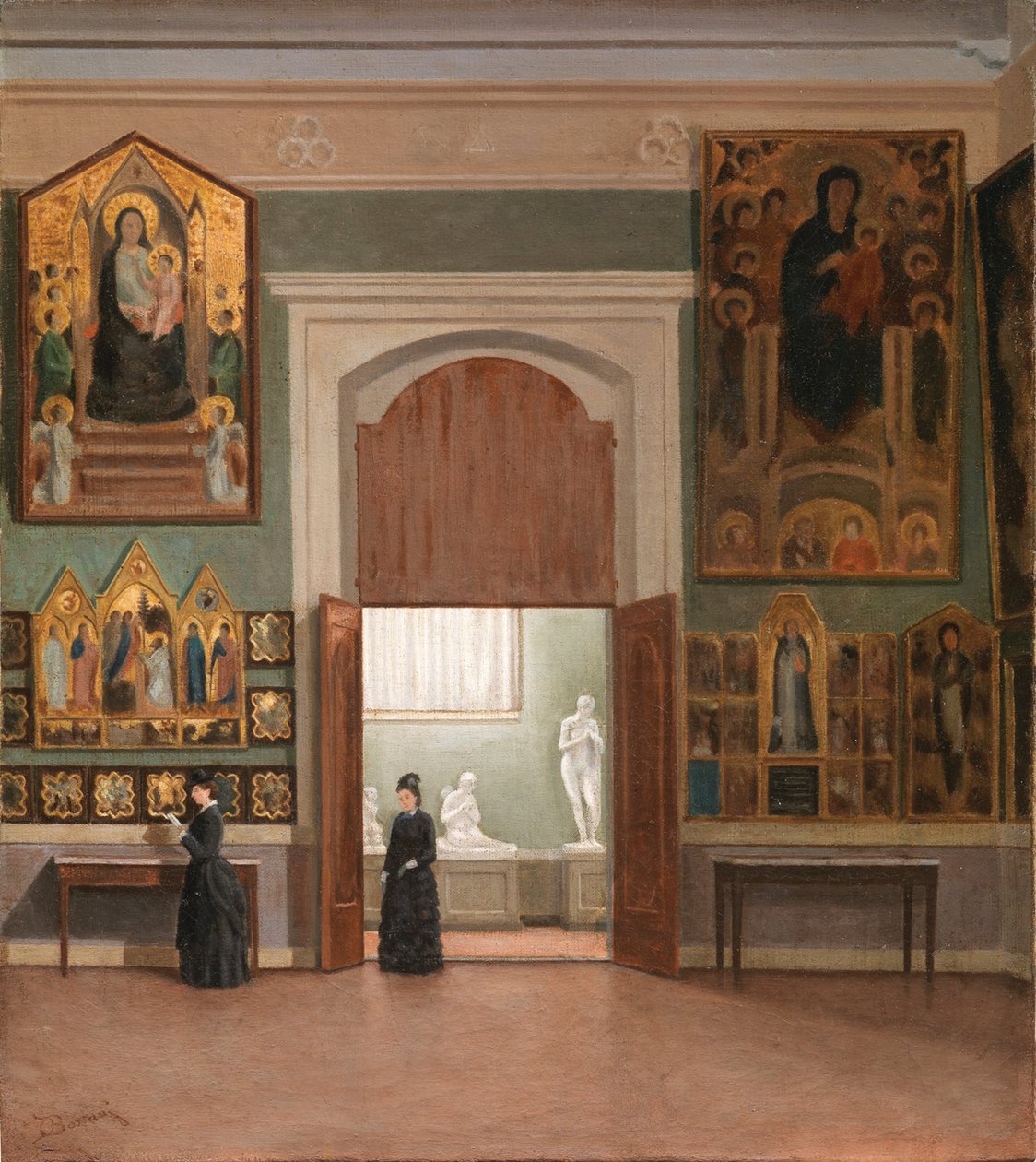 À la galerie Accademia par Odoardo Borrani - Odoardo Borrani