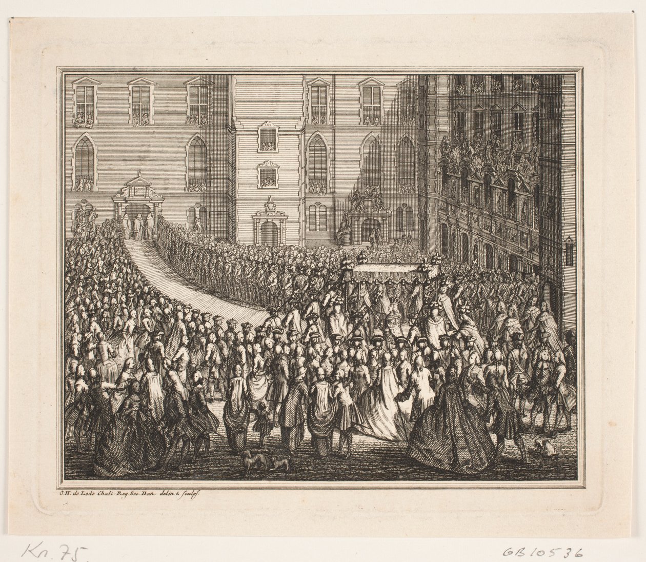 Le roi Frédéric V en procession pour la cérémonie de couronnement à l