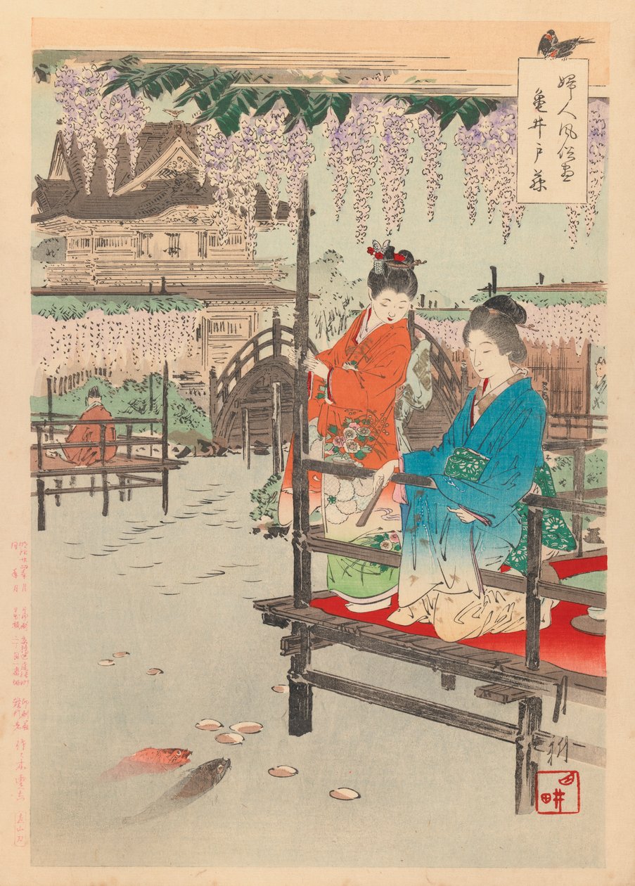 Estampe de la série Coutumes et manières des femmes, 1891-92 - Ogata Gekko