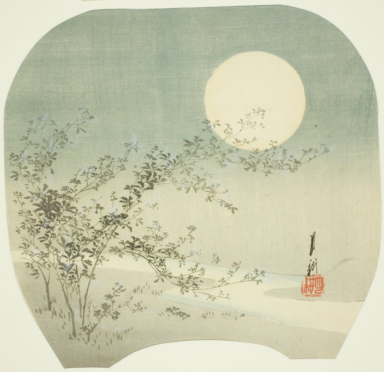 Pleine lune et fleurs d
