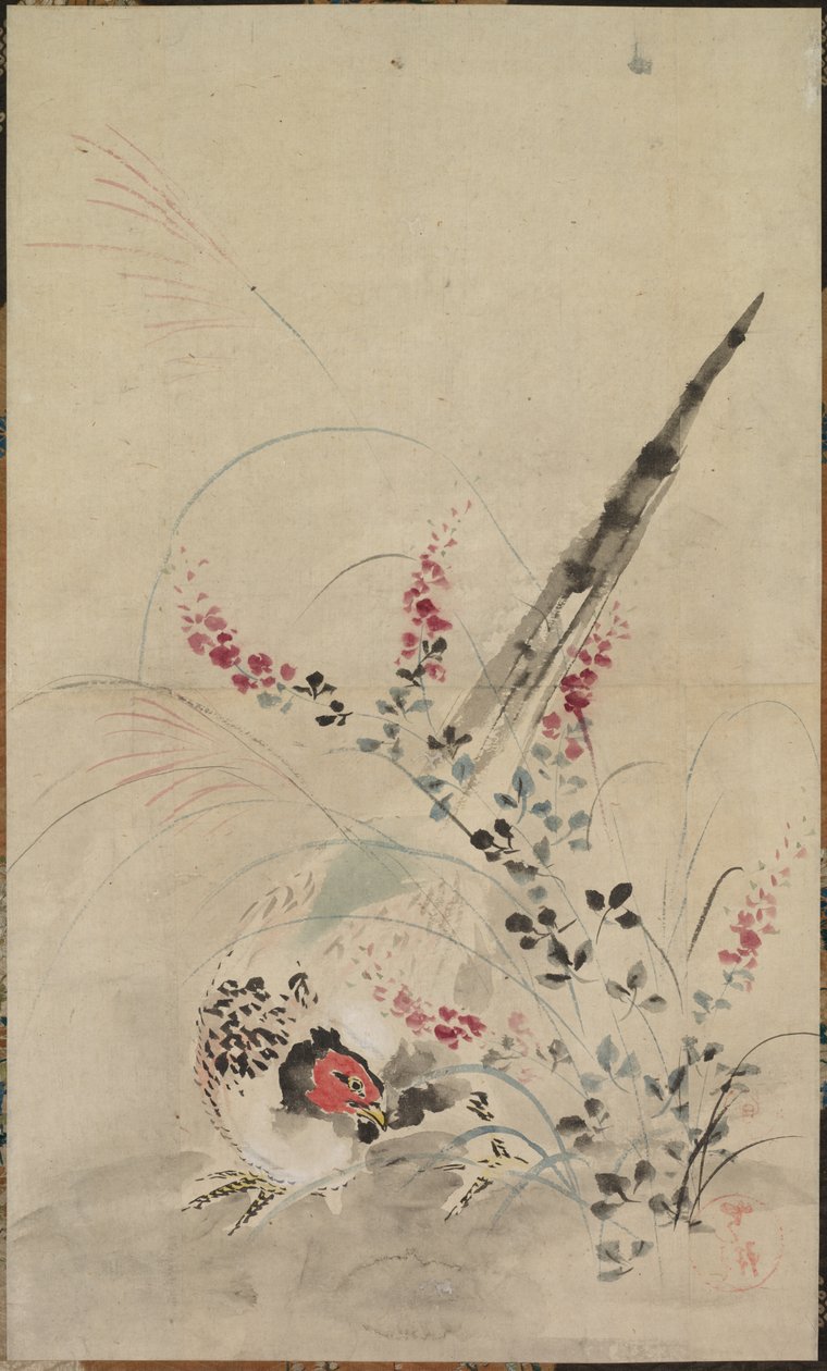 Faisan et herbes - Ogata Korin
