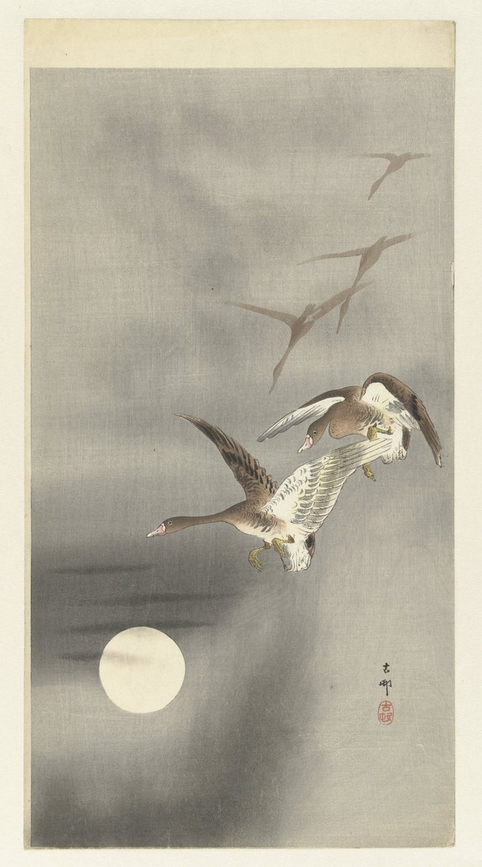 Oies en vol - Ohara Koson