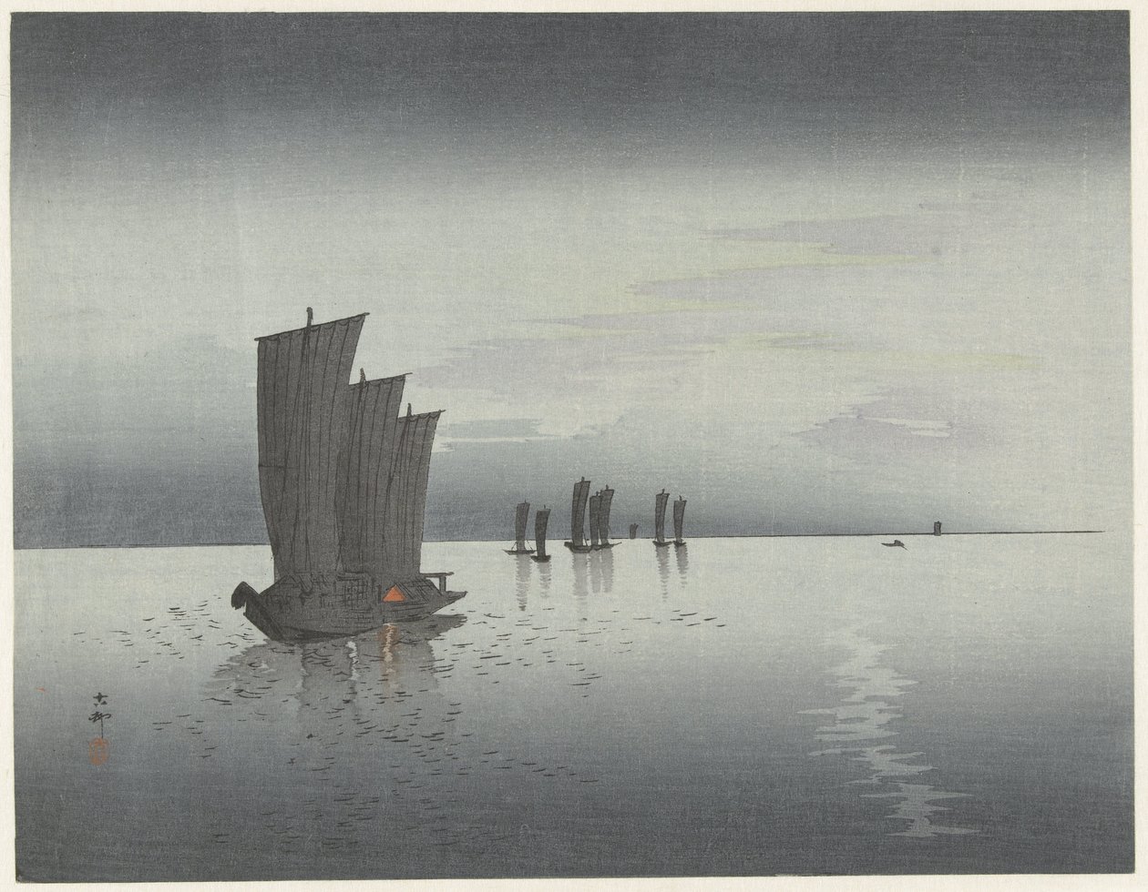 Bateaux de pêche - Ohara Koson