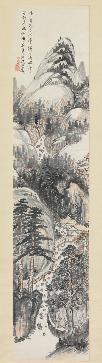 Visite à un ami en automne - Okada Beisanjin