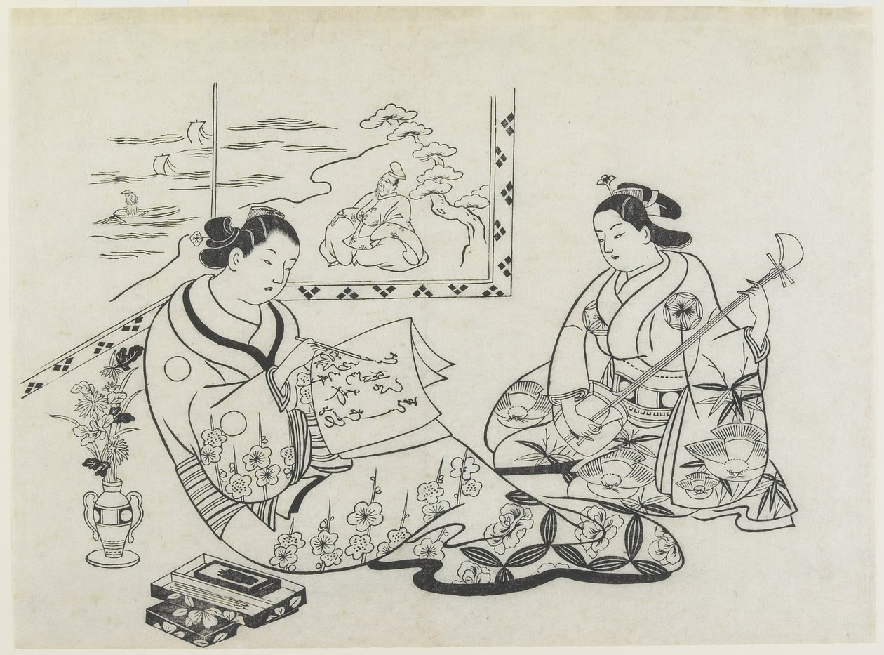 (Mitate de Matsukaze et Murasame), c. 1704-1706 - Okumura Masanobu