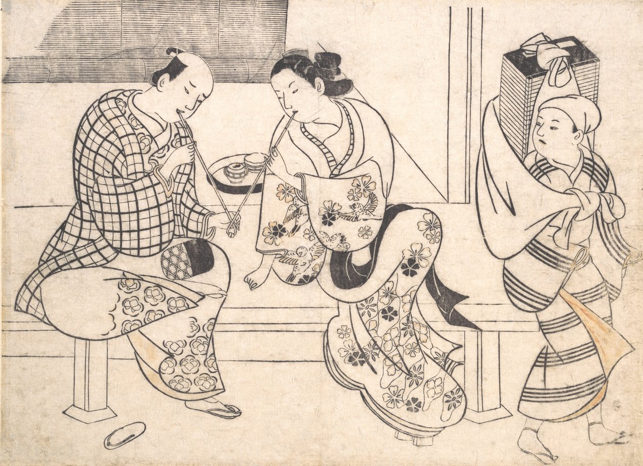 Couple amoureux, début du 18ème siècle - Okumura Masanobu