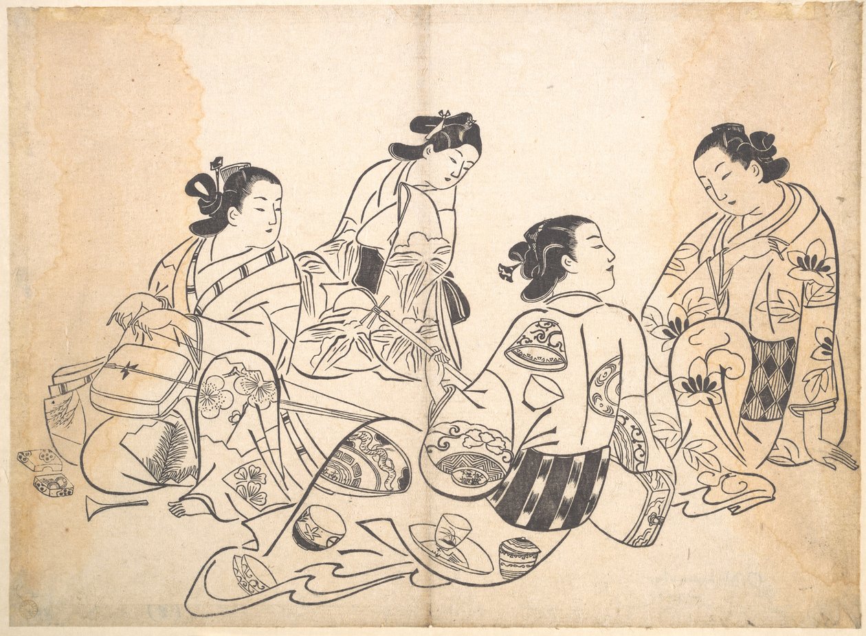 Groupe de quatre femmes - Okumura Masanobu