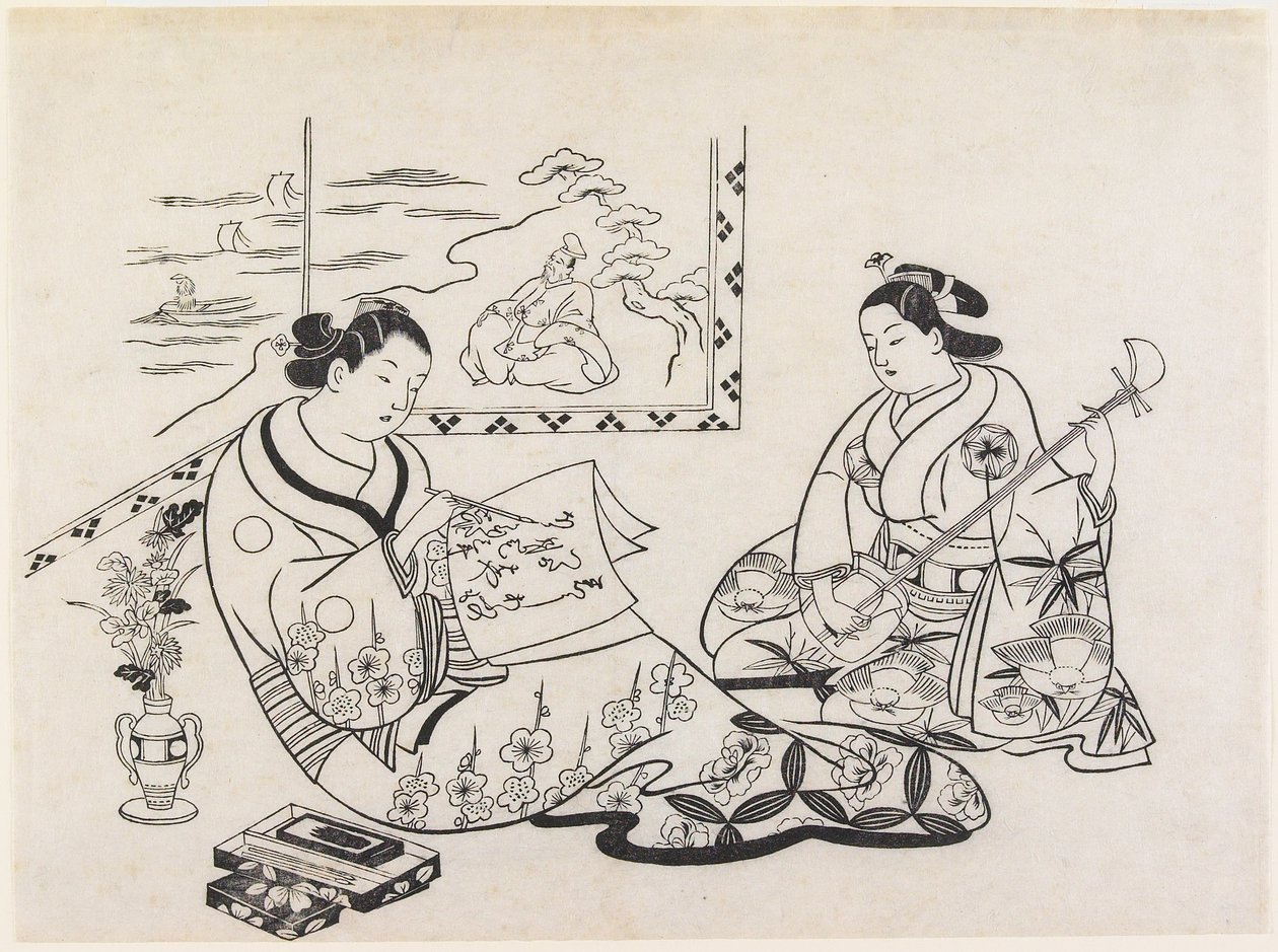 Mitate de Matsukaze et Murasame - Okumura Masanobu
