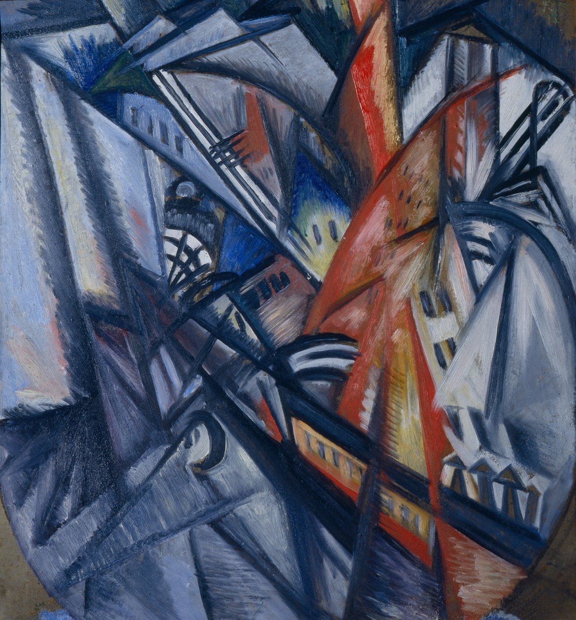 Incendie dans la ville, 1913 - Olga Rozanova