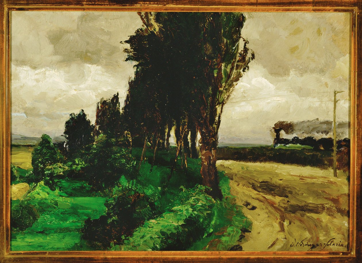 Chemin de fer dans le paysage - Railway in a landscape ... - Olga Wisinger Florian