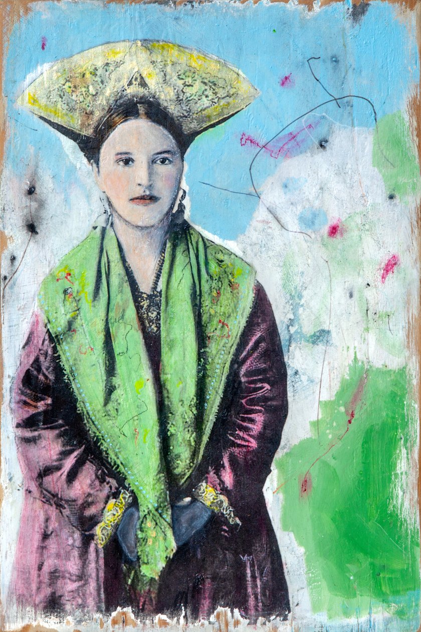 Damina russa , 2024 (technique mixte sur bois) - Olivia Gozzano