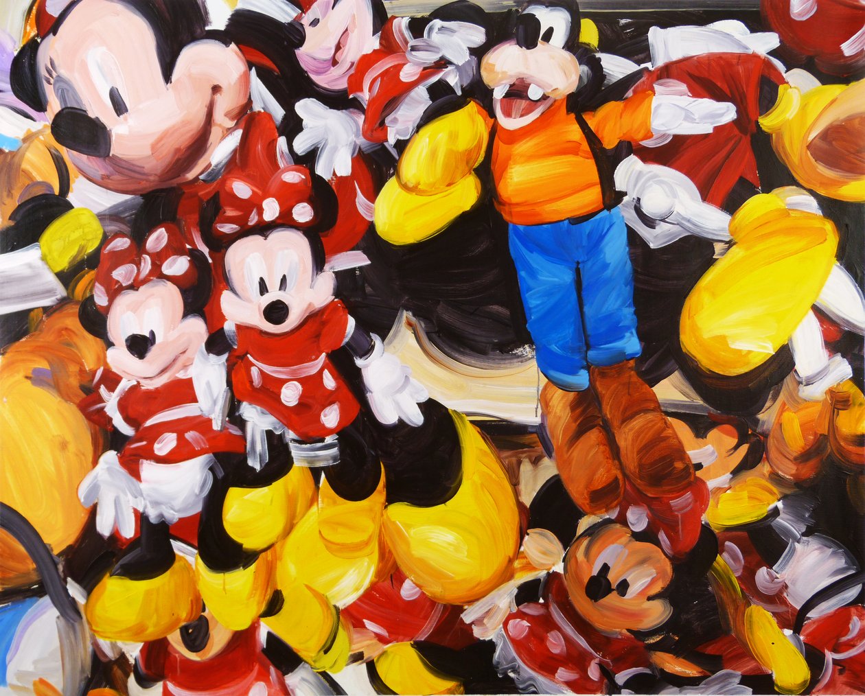 La chute des anges rebelles, 2014 (acrylique sur toile) - Olivier Morel