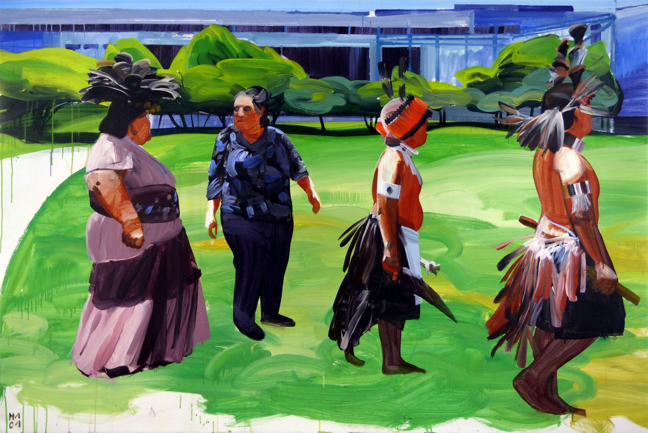 Le nouveau monde, 2011 (acrylic on canvas) - Olivier Morel