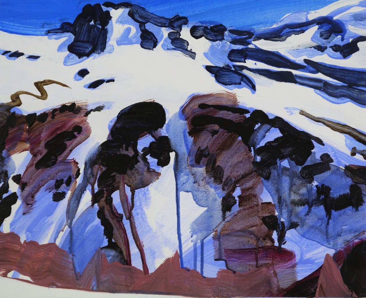 Loèche-les-Bains 25, 2012 (acrylique sur toile) - Olivier Morel