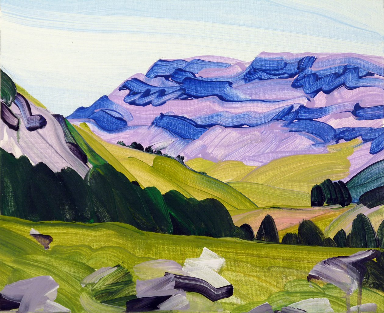 Loèche-les-Bains 33, 2017 (acrylique sur toile) - Olivier Morel