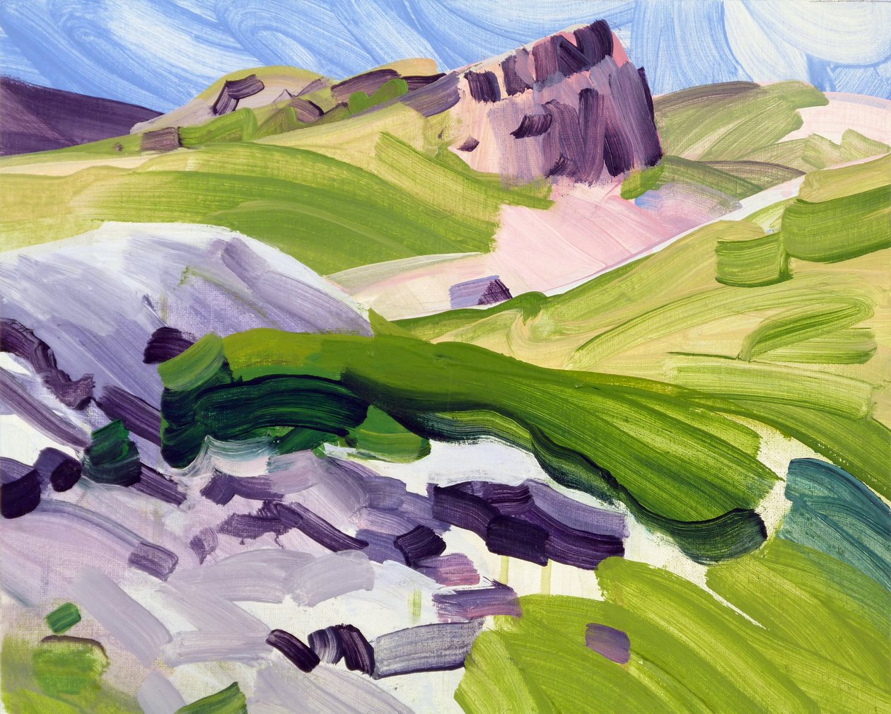 Loèche-les-Bains 35, 2017 (acrylique sur toile) - Olivier Morel